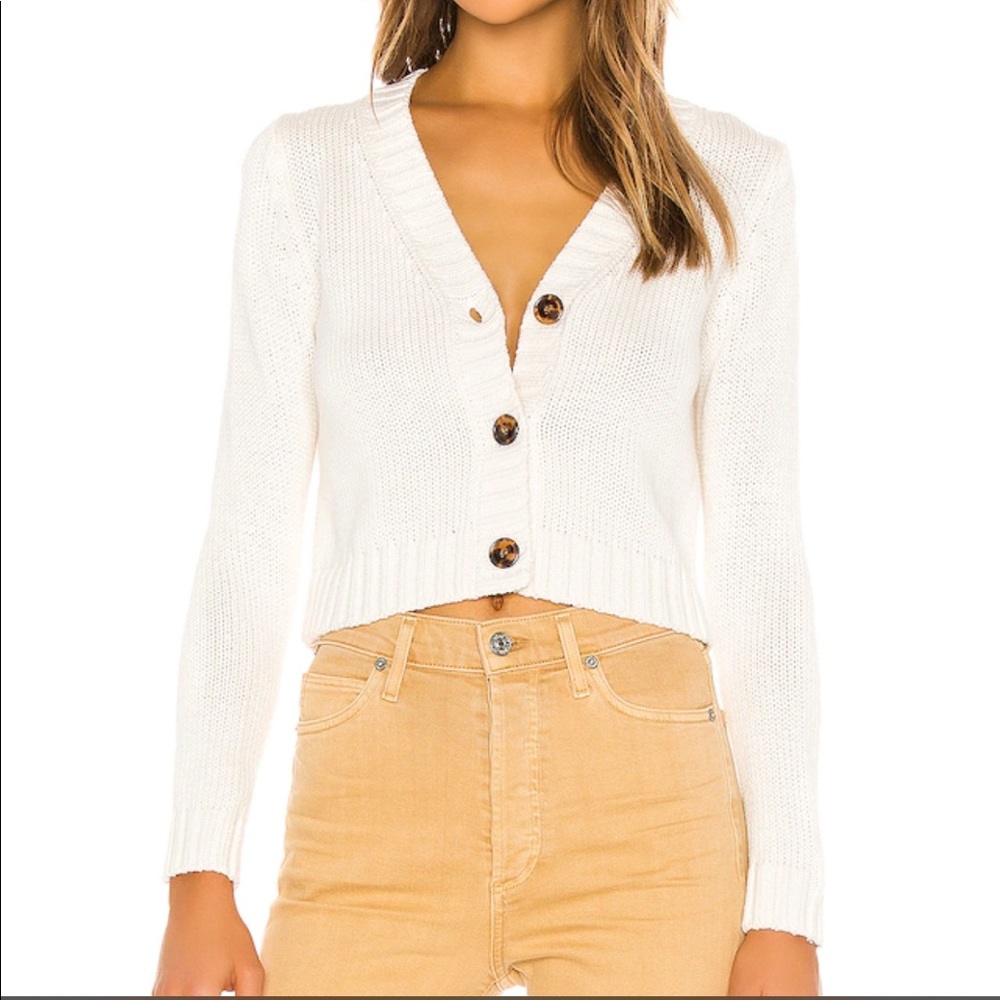 525 Cropped Button Front Cardigan